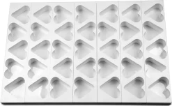 Plaque multimoules 35 gâteaux (60 x 40 cm) Coeur 7,8 x 7,2 cm Martellato