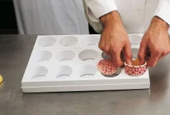 Plaque multimoules 35 gâteaux (60 x 40 cm) Ovale 8,7 x 5,1 cm Martellato