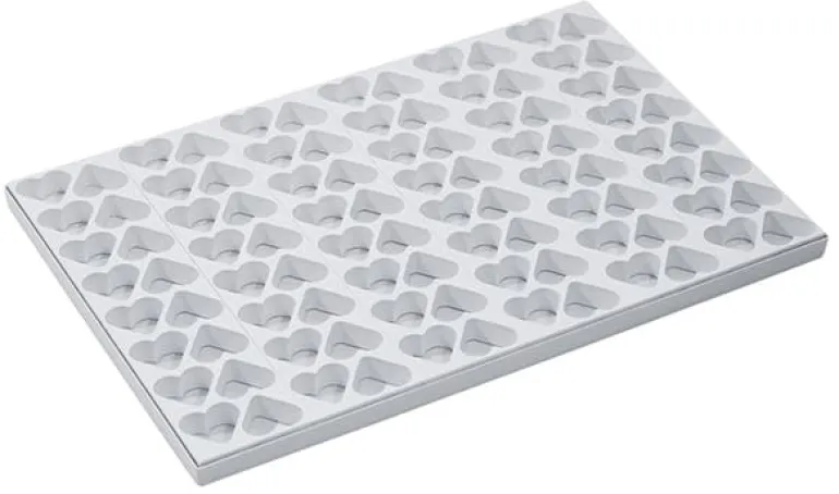 Plaque multimoules 96 mini-gâteaux (60 x 40 cm) Mini-coeur 4,8 x 4,4 cm Martellato