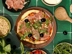 Plaque à pizza en fer blanc Ø 34 cm Gobel