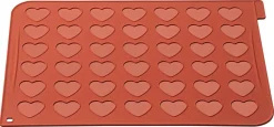 Plaque silicone macarons 42 coeurs 40 x 30 cm Silikomart