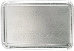 Plateau buffet (x 25) métallisé argent 28 x 42 cm Nordia