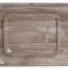 Plateau de service mélamine imprimé bois foncé 35 x 24 cm Hendi