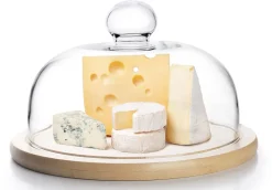 Plateau à fromage avec cloche en verre Ø 26 cm Ibili
