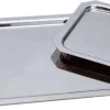 Plateau inox à pans coupés poli brillant 38 x 31 cm Mallard Ferrière