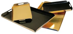 Plateau plié double face or et noir 28 x 19 cm (x 25) Meilleur du Chef