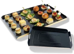 Plateau plié double face or et noir 42 x 28 cm (x 25) Meilleur du Chef