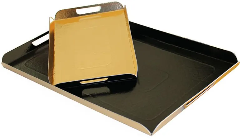 Plateau plié double face or et noir 42 x 28 cm (x 25) Meilleur du Chef