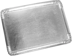 Plateau Traiteur (x 25) finition argent 42 x 32 cm Tradiser