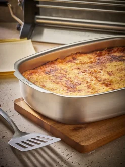 Plat à four inox spécial four ménager 42 x 28 cm De Buyer