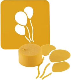 Pochoirs en silicone Naturae (x 2) motif ballons 16 x 16 cm Silikomart