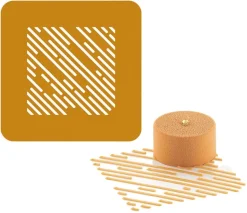 Pochoirs en silicone Naturae (x 2) motif lignes 16 x 16 cm Silikomart