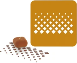 Pochoirs en silicone Naturae (x 2) motif losanges 16 x 16 cm Silikomart