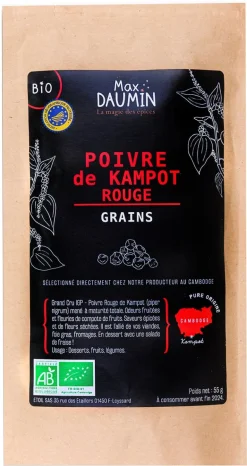 Poivre de Kampot Rouge IGP Bio 55 g Max Daumin