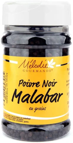 Poivre de Malabar noir 165 g Mélodie Gourmande