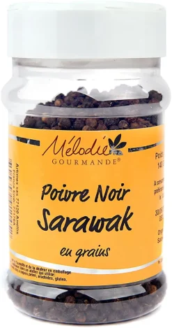 Poivre de Sarawak noir 140 g Mélodie Gourmande