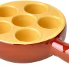 Poêlon à escargots en porcelaine émaillée 6 trous