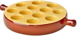 Poêlon à escargots en porcelaine émaillée 12 trous