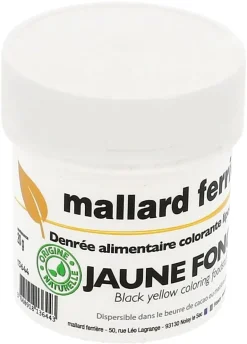 Poudre colorante naturelle liposoluble jaune foncé 20 g Mallard Ferrière