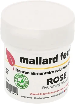 Poudre colorante naturelle liposoluble rose 20 g Mallard Ferrière