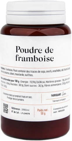 Poudre de fruit framboise 50 g Sosa