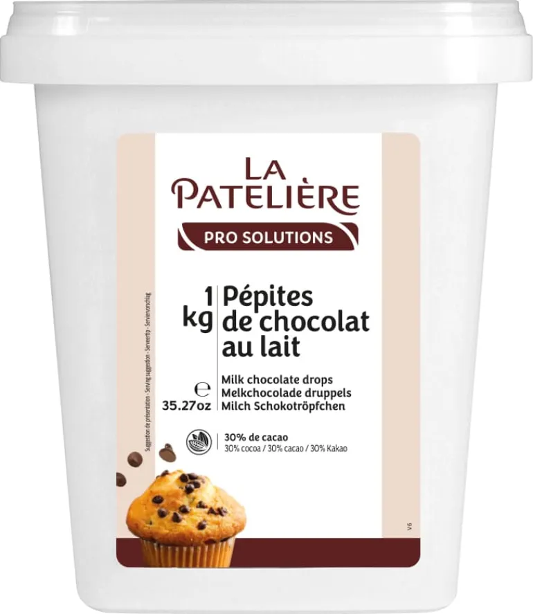 Pépites de chocolat lait 30% 1 kg La Patelière