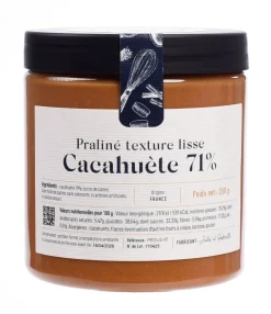 Praliné cacahuète 71% texture lisse 250 g Meilleur du Chef