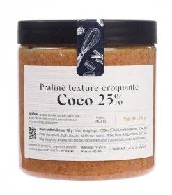 Praliné coco 25% texture croquante 250 g Meilleur du Chef