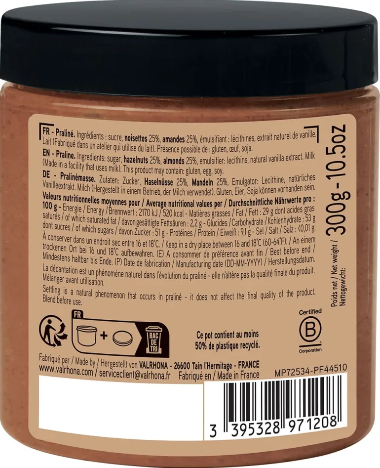 Praliné craquant amandes/noisettes 50% 300 g Valrhona