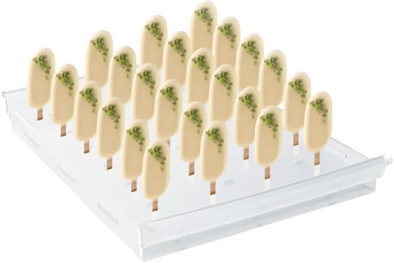 Présentoir en PVC pour mini bâtonnets glacés et sucettes Silikomart