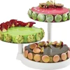 Présentoir à gâteau démontable 3 étages Ø 28 cm