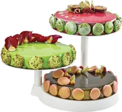 Présentoir à gâteau démontable 3 étages Ø 28 cm
