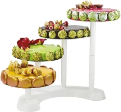 Présentoir à gâteau à étages démontables 4 étages Mallard Ferrière