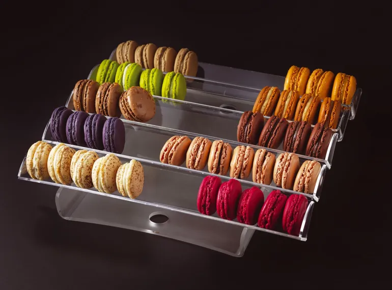 Présentoir à macarons 5 rangs 32,5 x 31,5 cm