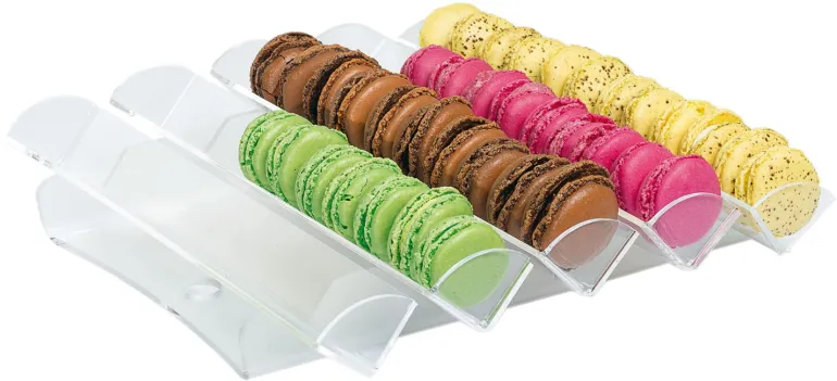 Présentoir à macarons 5 rangs 32,5 x 31,5 cm