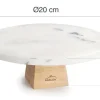 Présentoir Naturale bois et marbre Ø 20 cm Lacor