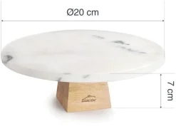 Présentoir Naturale bois et marbre Ø 20 cm Lacor