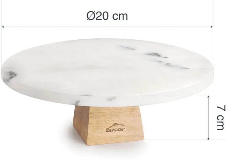 Présentoir Naturale bois et marbre Ø 20 cm Lacor