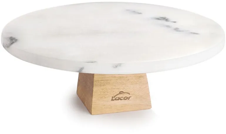 Présentoir Naturale bois et marbre Ø 20 cm Lacor