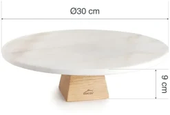 Présentoir Naturale bois et marbre Ø 30 cm Lacor