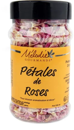 Pétales de rose comestibles 20 g Mélodie Gourmande
