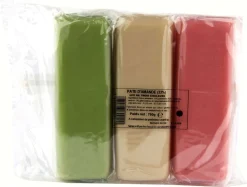 Pâte d'amande 33% 3 couleurs 750 g