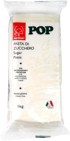 Pâte à sucre coloris blanc Sachet de 1 kg Modécor