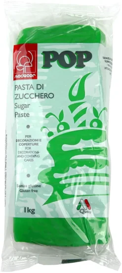 Pâte à sucre coloris vert anis Sachet de 1 kg Modécor