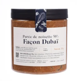 Purée de noisette 58% façon Dubaï 250 g DDM proche Meilleur du Chef