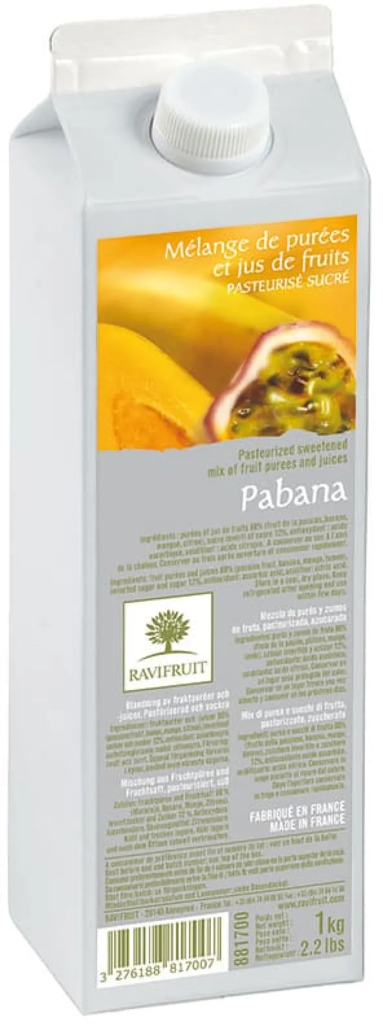 Purée pabana fruits exotiques 1 kg Ravifruit