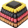 Pyramide à macarons carrée noire
