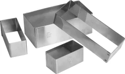 Rectangle inox 16 x 8 x ht 4,5 cm Gobel