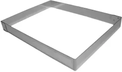 Rectangle inox 40 x 30 x ht 4 cm Mallard Ferrière