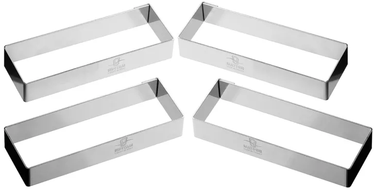 Rectangle à tartelette (x 4) Mozaïk Finger 12 x 4 x ht 2 cm Matfer